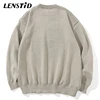 LENSTID Men Hip Hop Knitted Jumper Sweaters Angel Lightning Printed Streetwear Harajuku Autumn Oversize Hipster Casual Pullovers ► Photo 2/6