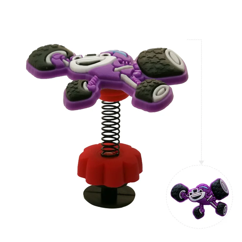 516-06 Free Ship 1pc Monster Truck Racing Spring shoe charms PVC shoe accessories shoe decoration for croc jibz Kids Party X-mas Gift - Цвет: 516-06