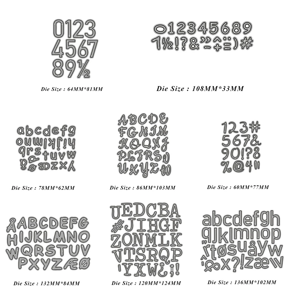 Alphabets Letters Numbers Words Metal Cutting Dies for 2021 New Scrapbooking Crafts Background Cutter Hollow Cardmaking Stencil | Дом и сад