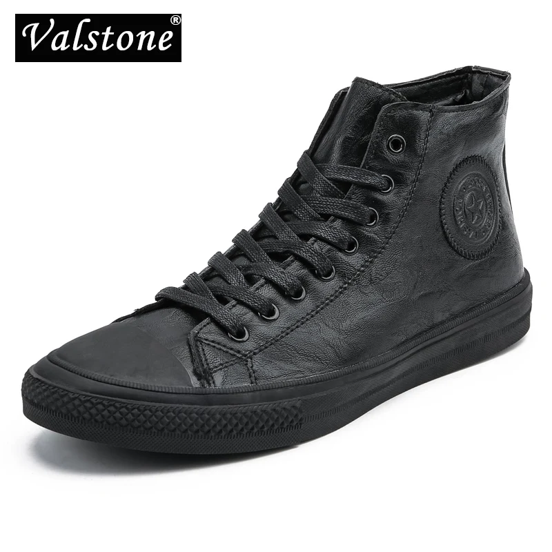 Valstone/мужские кожаные кроссовки Водонепроницаемая Повседневная обувь Винтажные