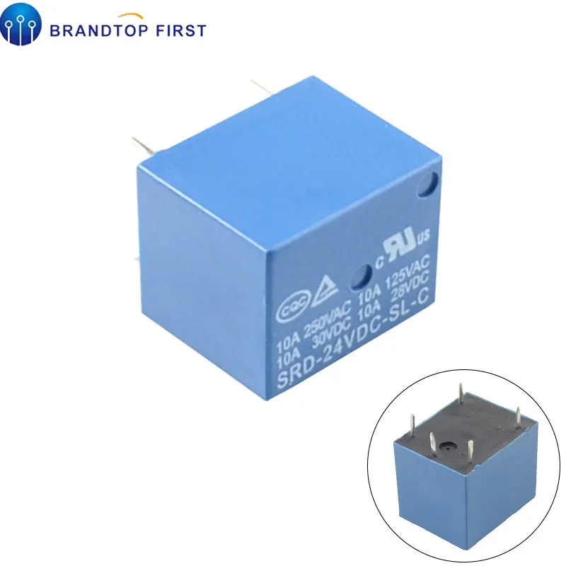 SRD-12VDC-SL-C SRD-24VDC-SL-C SRD-05VDC-SL-C SRD-09VDC-SL-C T73-5V 9V 12V 24V 5-контактный PCB Тип Мощность реле