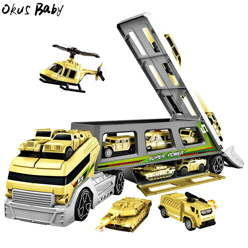 Goede 2019 Big Size Racing Opslag Auto Speelgoed kinderen Truck Racing Vliegtuig Model Speelgoed Voor Kinderen Gift