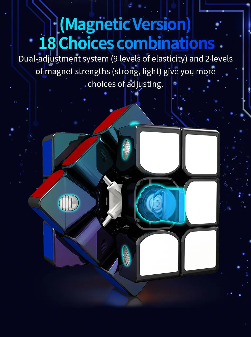 Магнитные кубики MoYu GuoGuan YueXiao EDM 3x3x3 профессиональные магнитные E скоростной кубик