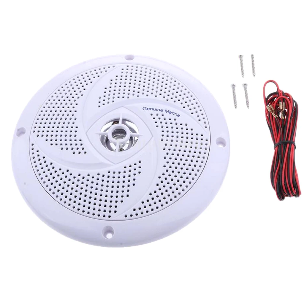 White 6.5 Inch Speaker Waterproof Audio Amplifier For Boat Marine Car RV