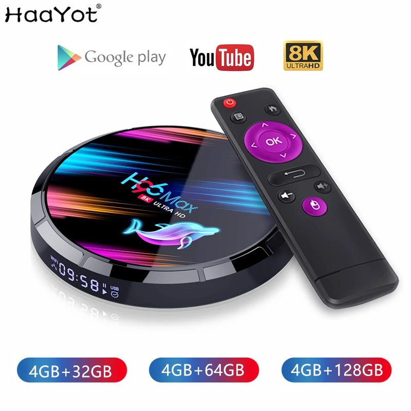 H96 max X3 Android 9 0 ТВ приставка Amlogic S905X3 декодирование 8K до 4K Youtube Netflix 2 4 & 5G Wifi ГБ 32 64 Гб