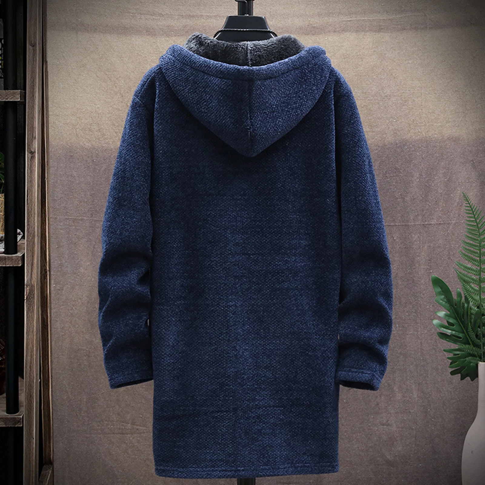 Winter Warm Jacket Men Coat Casual Coat Knitted Coat Autumn Winter Long Sleeve Plush Liner Sweater Zipper Knitted Coat680_voghion.com