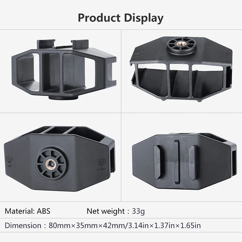 Gp-1 Gopro Vlogging Stand Bracket 2 Холодный башмак крепление 1/4 дюймов Винт для Gopro Hero 7 6 5 Sjcam Dji Osmo Action Sport Cameras(2 шт