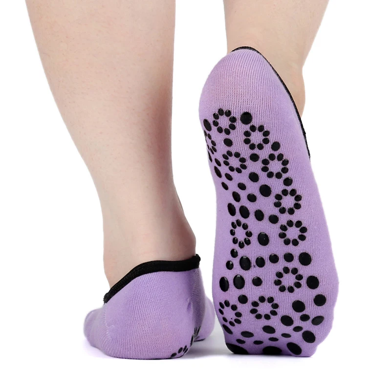 Носки женские с круглым носком без спинки хлопковые нескользящие бандажные Спортивные Носки дышащие носки для пилатеса и балета танцевальные носки тапочки