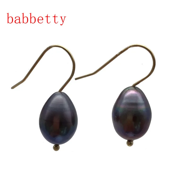 Новинка, натуральный пресноводный неровный жемчуг, белый и черный цвет, 10-14 мм, жемчужные серьги, Стерлинговое Серебро 925 пробы