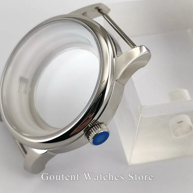 Corgeut часы крышка из сапфирового стекла полированный корпус 40 мм подходят ETA2836 MIYOTA 8215 821A 8205 DG 2813 3804 автоматический механизм
