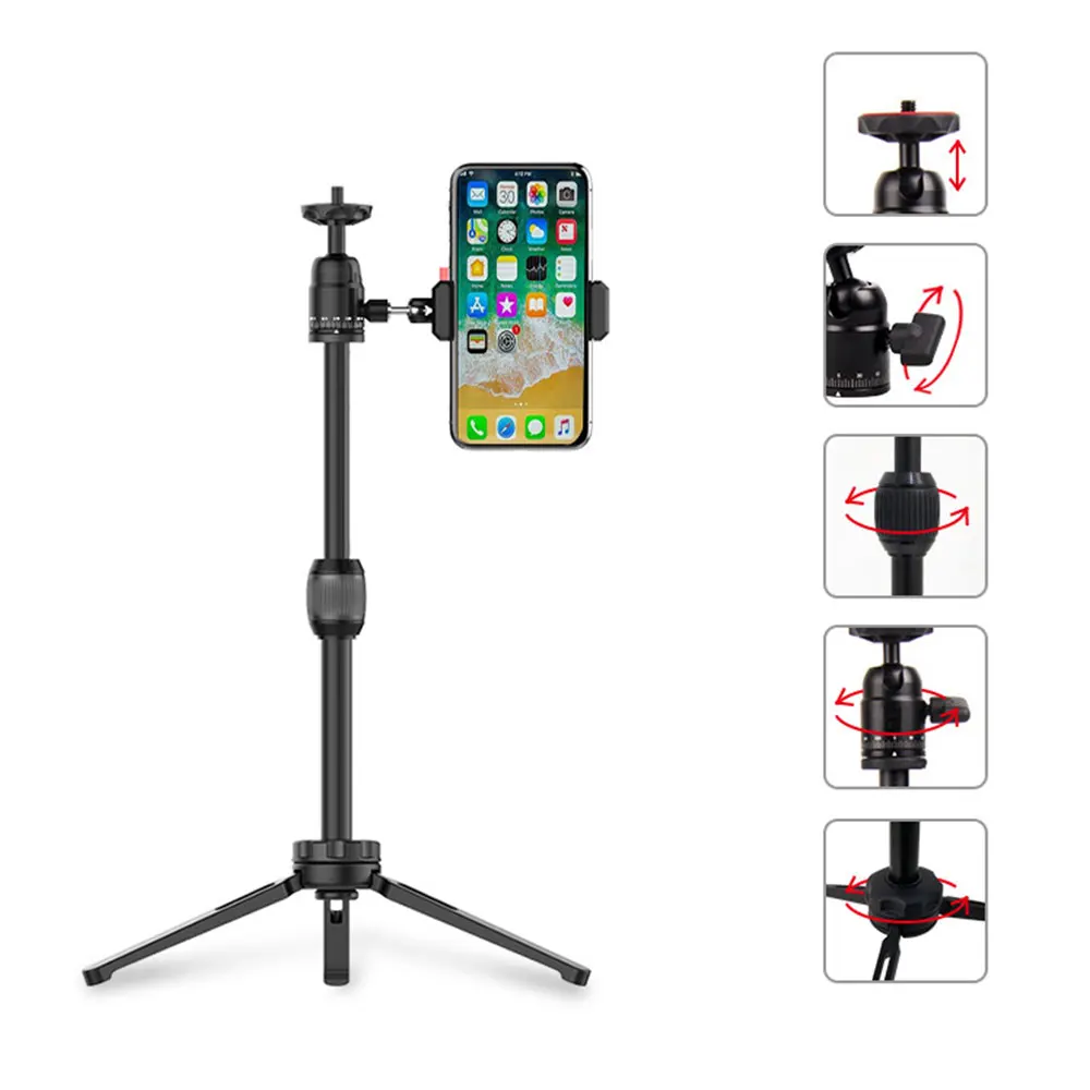 

LED Selfie Ring Light Photo Studio Light 20CM Dimmable Adjustable Lamp With Table Tripod for Makeup Live Steam Instagram Youtube