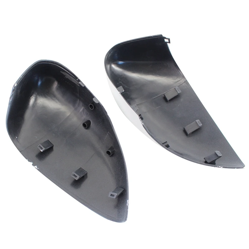 Pair Left&Right Gloss White Rear View Mirror Cover Fit for Ford Fiesta 2009