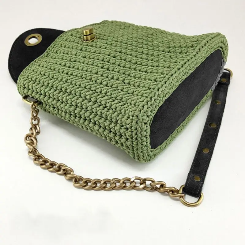Bottom-Strap-Replacement Crochet Handbag Sewing-Accessories Knitting Handmade Artificial-Leather