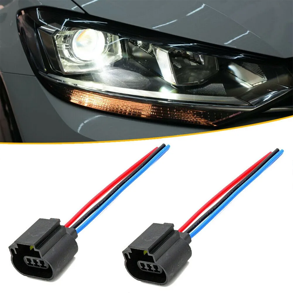 Pack of 2 9008 H13 Wiring Harness Headlight Plug LED Headlight Bulb Replacement Female Sockets 