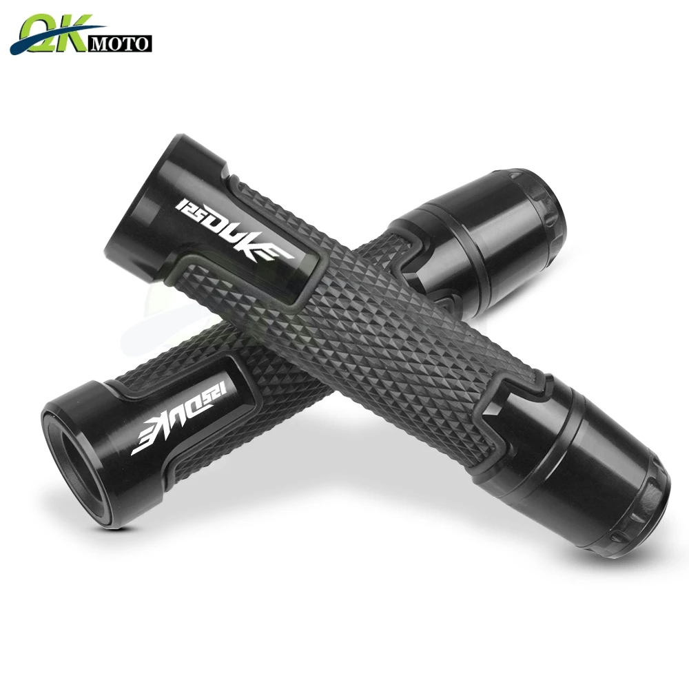 Motorcycle Accessorie 7/8'' 22mm CNC Aluminum Handlebar Hand Grip and Bar Grip End Slider Cap Plug set For KTM 125 DUKE 125 duke - Цвет: Черный