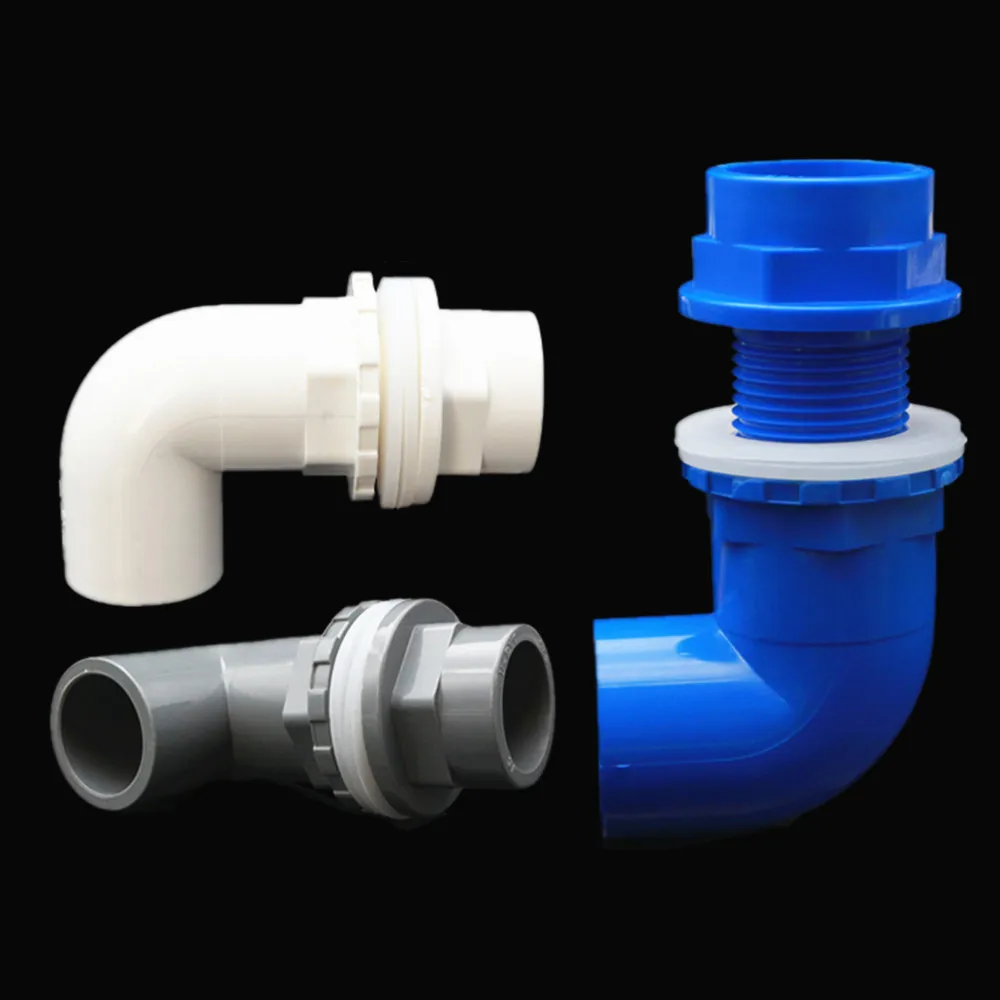 Hose Pipe Fitting Pipe Fitting Water Pipe Fitting I.D 20/25/32mm L Type PVC Pipe Connectors Thicken Fish Tank Drain Pipe Joints Garden Irrigation Water Supply Tube Drainage Parts