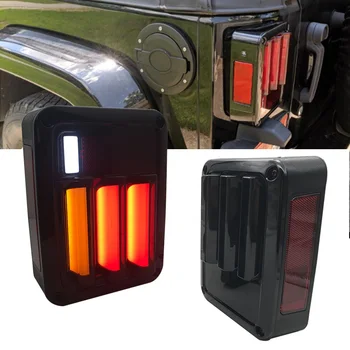 

New LED Tail Lights Smoke Lens For Jeep Wrangler 2007-2017 JK With Break Back Up Light Reverse Turn Parking Signal Lamp