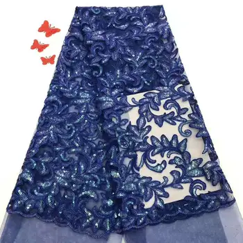 

Fringe Design 2019 New Arrival!! African Sequins Lace Fabric High Quality Elastic Nigerian Green Wedding Dresses Laces 5 Yards