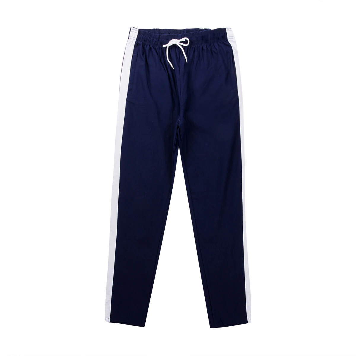 Для мужчин Slim Fit спортивный костюм спортивная узкие спортивные штаны для бега тренировочные штаны брюки для девочек - Цвет: Синий