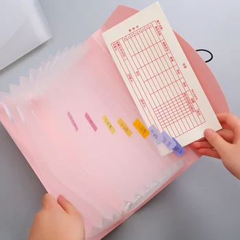 

Mini File Holder 13 Layer Invoice File Organizer Document Bill Holder Portable Stationery Holder Office Accessories