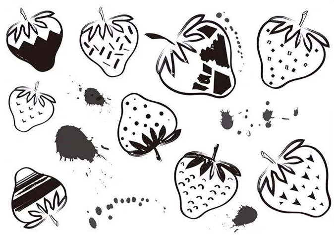 Little Strawberry pattein Clear Stamp for Scrapbooking Transparent Silicone Rubber DIY Photo Album Decor 113