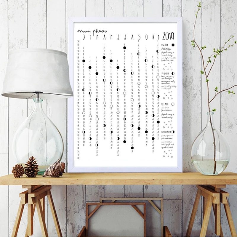 

Home Decoration Canvas Modular Wall Art Nordic Style Pictures Calendar Prints Simple Painting Black White Poster For Living Room