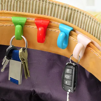 

2Pcs Mini Built-in Bag Clip Prevention Lost Key Hook Colorful Holder Storage Clips for Multiple Types Bag Inside Storage Hook