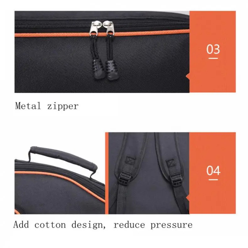 40/41 дюймов Оксфорд ткань чехол для гитары Красочные края Gig Bag двойные ремни Мягкий 10 мм хлопок мягкий водонепроницаемый рюкзак