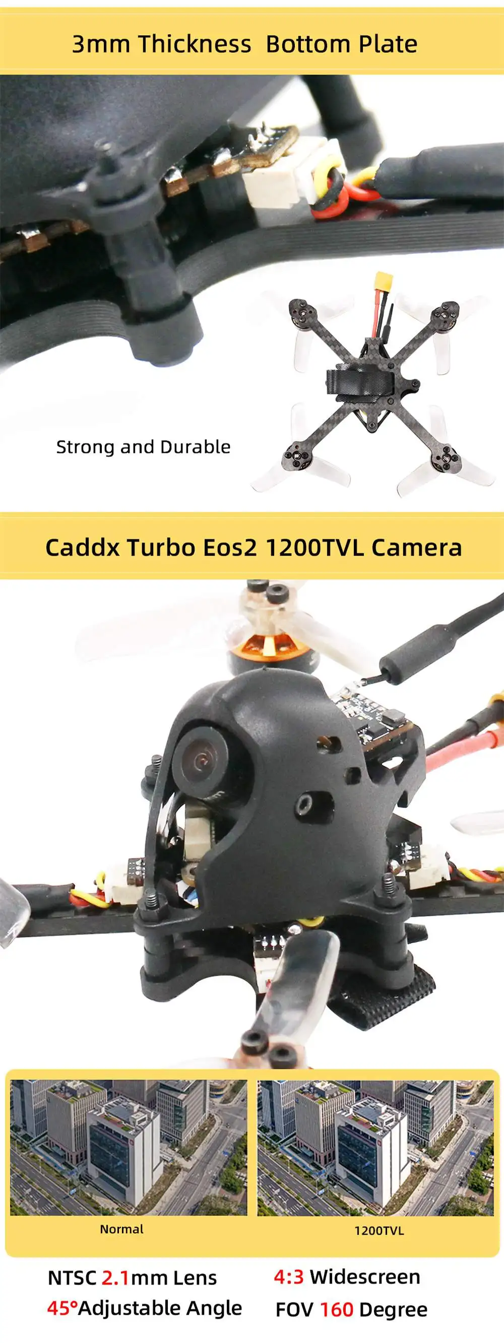 Tyro89 FPV Drone DIY 115mm F4 2.5 Inch Toothpick RC Drone PNP w/ Caddx Turbo Eos2 1200TVL Camera
