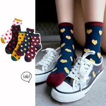 Осенне-зимняя Новинка; женская хлопковая одежда в Корейском стиле с сердечками в духе колледжа