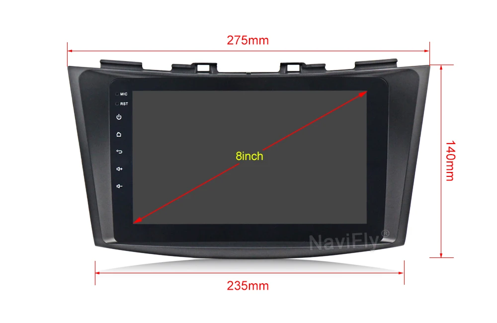 Автомобильный gps навигатор для suzku Swift Android 8 дюймов 1Din мультимедиа радио плеер с 2 Гб+ 16 Гб wifi Bluetooth Вызов ответ DVR