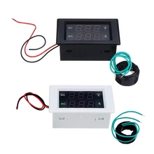 Трехфазный переменный ток 500 В 100A светодиодный вольтметр переменного тока с двойным дисплеем измеритель тока цифровой дисплей Трансформатор Аксессуар светодиодный цифровой прибор