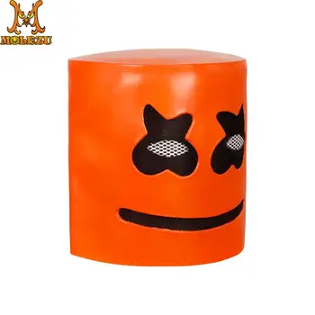 

Molezu Orange Marshmallow Helmet Mask Cosplay Prop Halloween Mask Full Face Cosplay Prop Halloween Party