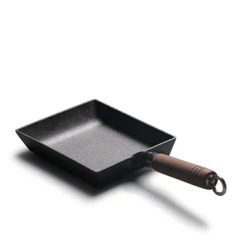 

Kitchen Rectangle Frying Pan Thickened Japanese Style Tamagoyaki Non Stick Cast Iron No Coating Mini Tools Omelette