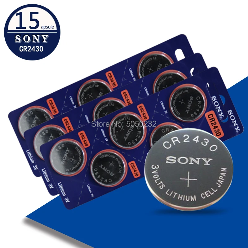 15pcs Sony 3v CR2430 Toy Watch Scale Remote Control Battery DL2430 BR2430 ECR2430 KL2430 KCR2430 L20 Button | Электроника