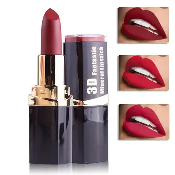 

MISS ROSE Women Beauty Makeup Moisturizing Matte Lipstick 3D Mineral Long-lasting Cosmetic Makeup Matte Lipsticks Beauty Lips