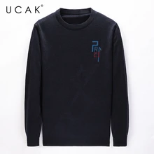 UCAK Brand 2020 NEW Fashion Style Autumn Winter Casual O-Neck Sweaters Mens Clothes Pull Homme Streetwear Striped Sweater U1104