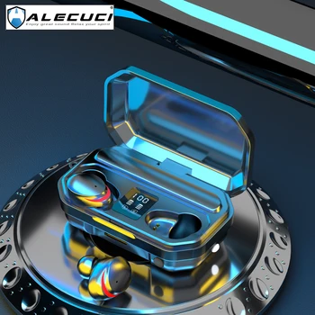 

ALECUCI M15 Bluetooth 5.0 Earphone True Wireless Headphones IPX7 Waterproof Headsets Earbuds HD Stereo Sound Noise Canceling Mic