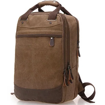 

Canvas Shoulder Bag with Two Large Bag Backpack Computer Backpack Student Casual Shoulder Bag