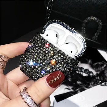 

Diamond Hard Earphone Case Cover for Apple AirPods Pro 2 1 Luxury Shining Glitter Rhinestone Bling Women Earphone Accessories