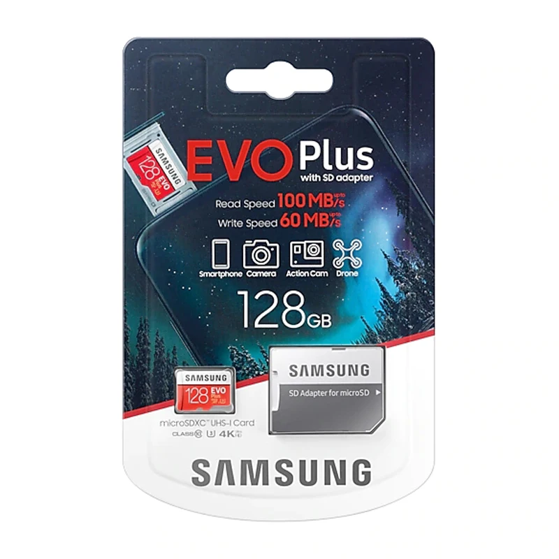 SAMSUNG EVO Plus карта памяти Micro SD класс 10 100 Мб 64 ГБ 128 256 512 ГБ|compact flash|memory card class10u3 micro sd |