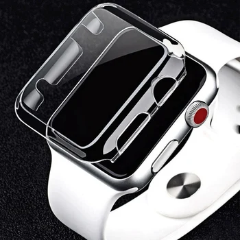 

Transparent Frame Case Clear Ultra Thin Hard PC Protective Cover For Apple Watch Series 3 2 1