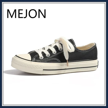 

MEJON Large Size 35-43 Female Single Shoes Canvas Denim Zipper Flats Women Lazy Casual Shoes Loafers Womens Vulcanized Shoes