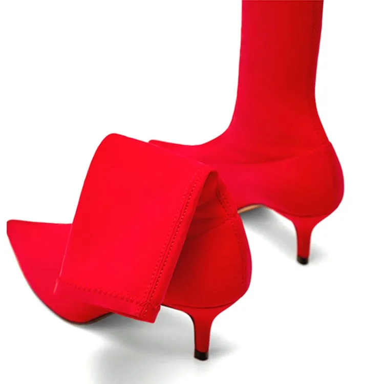 Concise Solid Autumn Boots Woman