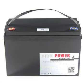 

24V 100AH LiFePO4 Battery 25.6V Waterproof IP68 Box lifepo4 battery for UPS Solar energy Golf Car
