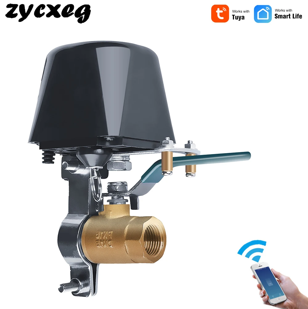 Клапан для газа и воды Tuya Alexa Google Home IFTTT умный беспроводной контрольный клапан с