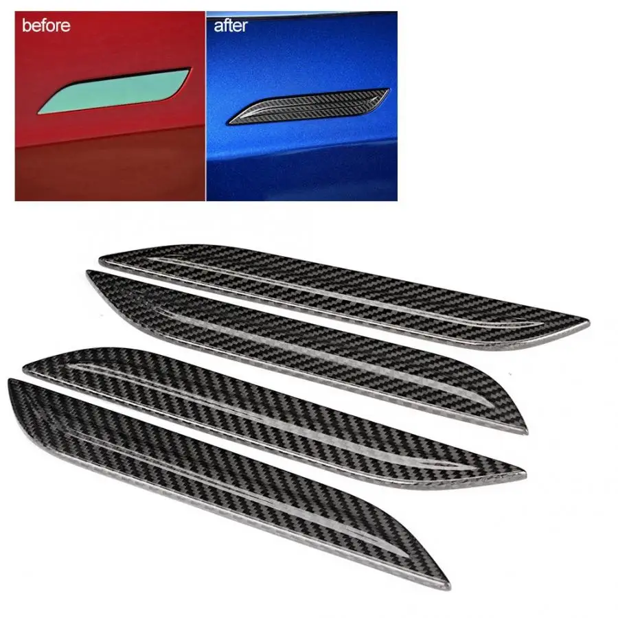 

4pcs Exterior Door Handle Sticker Cover Trim Dry Carbon Fiber Fit for Tesla Model 3 2016 2017 2018 Stickers Car Accessories