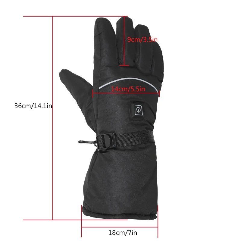 Модернизированные перчатки с подогревом, электрические перчатки с аккумуляторной батареей, ветрозащитные теплые зимние перчатки с подогревом