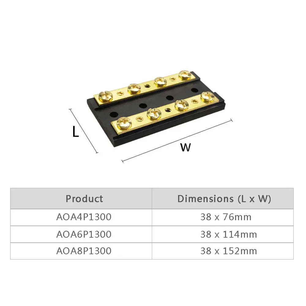 Iztoss DC 32V 60A двойной латунный автобус бар с 8-32 Винтовые клеммы-4 цепи 4 цепи распределительный блок