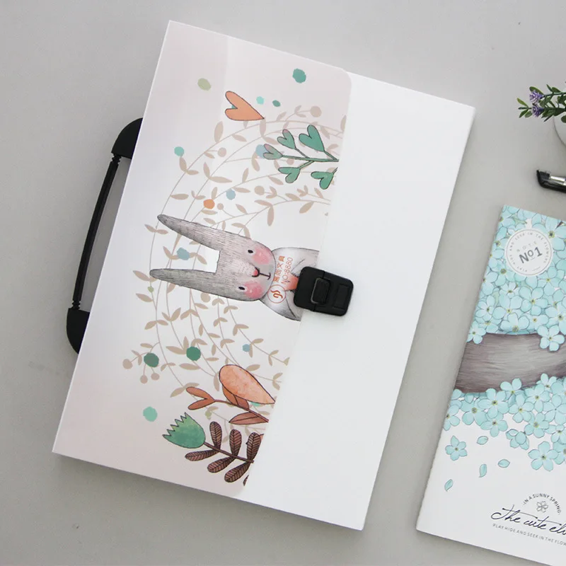 

13 Cute Pockets Expanding File Folders Document Pouch Bill Folder A4 Paper Size Document Holder Portable Organizer Office Supply